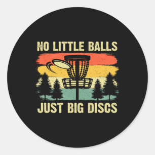 Pegatina Redonda Diseño Divertido de Disc Golf para Hombres Mujeres
