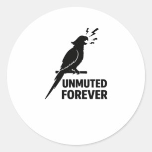Pegatina Redonda Diseño divertido para dueños de mascotas de loro s