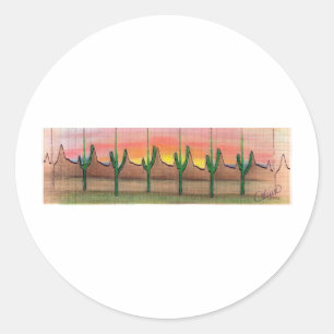 Pegatina Redonda Diseño ECG