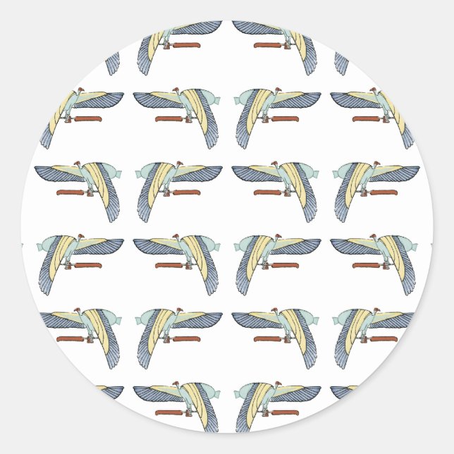 Pegatina Redonda Diseño egipcio #12 en Emporio Moffa (Anverso)