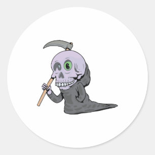 Pegatina Redonda Diseño espeluznante de Halloween