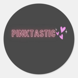 Pegatina Redonda Diseño Estético Rosa Dulce PINKTASTIK