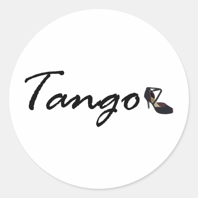Pegatina Redonda ¡Diseño exclusivo de tango! (Anverso)