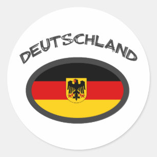 Pegatina Redonda ¡Diseño fresco de la bandera de Deutschland!