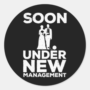 Pegatina Redonda Diseño genial de despedida de soltero para hombres