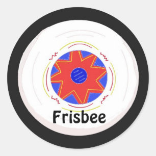 Pegatina Redonda Diseño genial de Frisbee