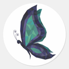 Pegatina Redonda Diseño geométrico moderno de alta tecnología, pero