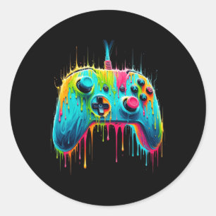 Pegatina Redonda Diseño Gráfico De Pion Para Juego