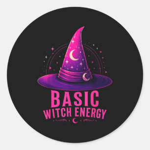 Pegatina Redonda Diseño gráfico divertido de Halloween con energía