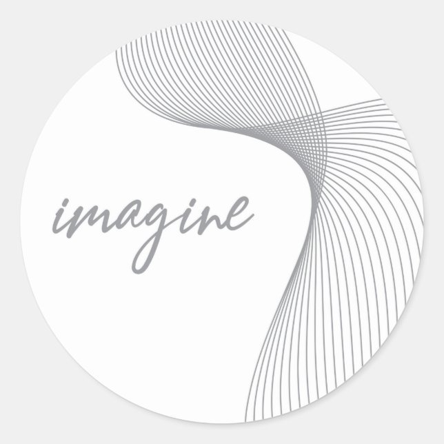 Pegatina Redonda Diseño gráfico moderno, simple y elegante de Imagi (Anverso)
