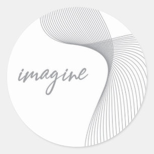 Pegatina Redonda Diseño gráfico moderno, simple y elegante de Imagi