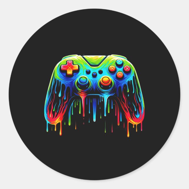 Pegatina Redonda Diseño Gráfico Pion Para Juego 3 (Anverso)