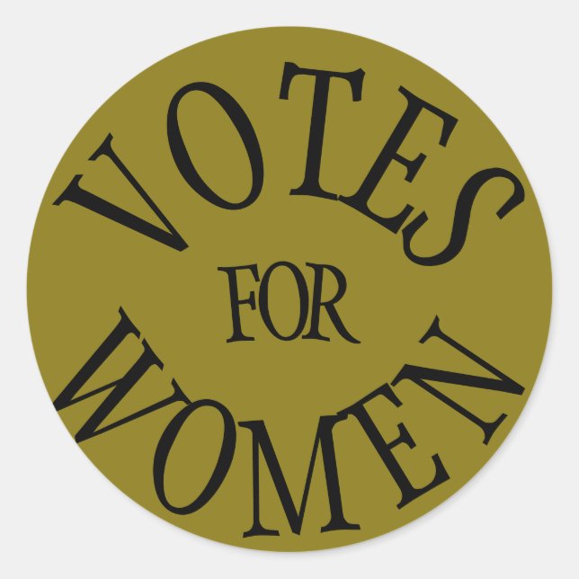 Pegatina Redonda Diseño histórico de sufragio femenino (Anverso)