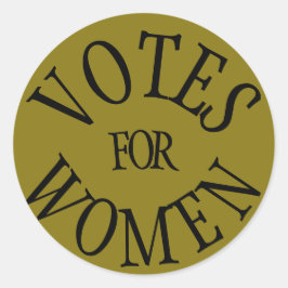 Pegatina Redonda Diseño histórico de sufragio femenino
