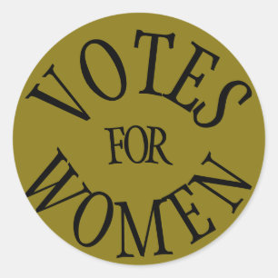 Pegatina Redonda Diseño histórico de sufragio femenino