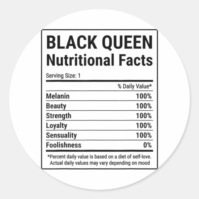 Pegatina Redonda Diseño inspirado en los afroamericanos para la his (Anverso)