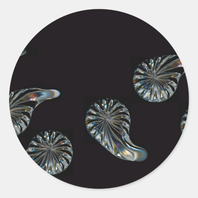 Pegatina Redonda Diseño irlandés - La colección de cristal (Anverso)