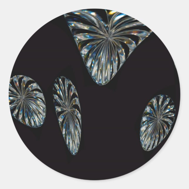 Pegatina Redonda Diseño irlandés - La colección de cristal (Anverso)