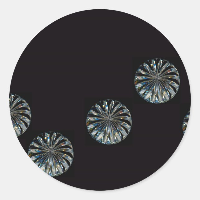 Pegatina Redonda Diseño irlandés - La colección de cristal (Anverso)