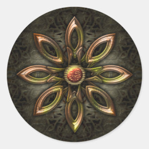 Pegatina Redonda Diseño metalizado