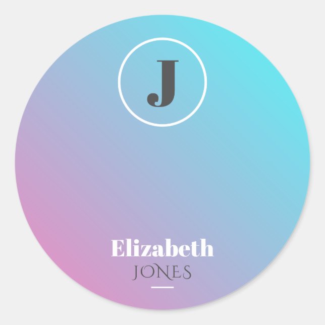 Pegatina Redonda Diseño minimalista en tonos pastel (Anverso)