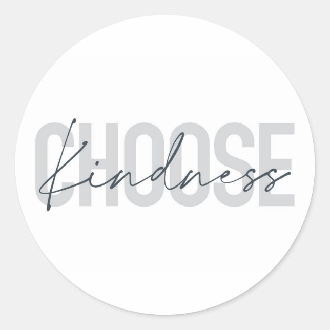 Pegatina Redonda Diseño moderno, urbano y sencillo de Elegir Amabil (Anverso)