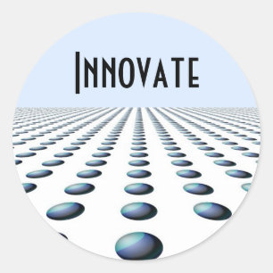 Pegatina Redonda Diseño Motivacional Moderno - Innovar