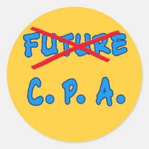 Pegatina Redonda Diseño no más futuro de la graduación de CPA