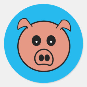 PEGATINA REDONDA DISEÑO PIG