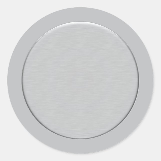 Pegatina Redonda Diseño plateado (Anverso)