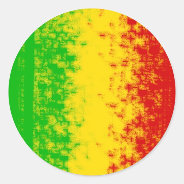 Pegatina Redonda Diseño rasta (Anverso)