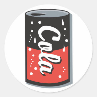 Pegatina Redonda diseño retro cola