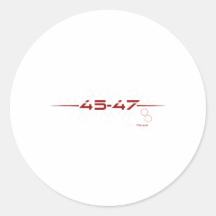 Pegatina Redonda Diseño retro futurista Trump 45 47