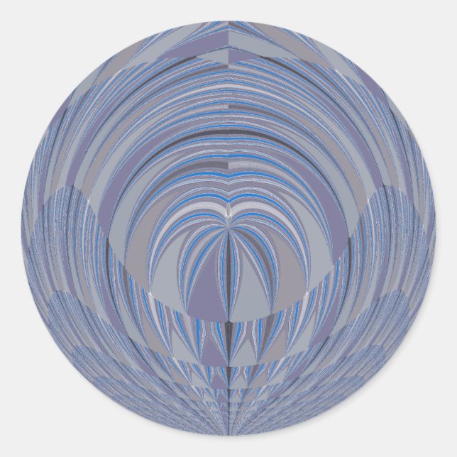 Pegatina Redonda Diseño sin problemas de corazón grande (Anverso)