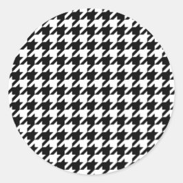 Pegatina Redonda Diseño tradicional japonés3 -CHIDORI- blanco y neg