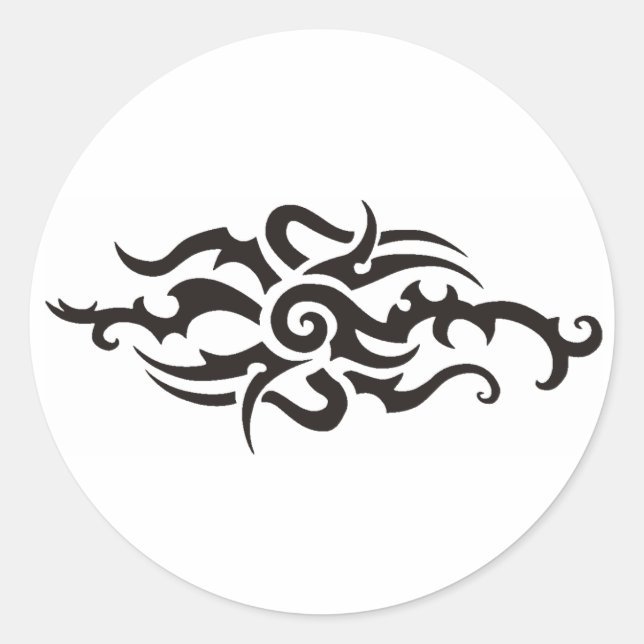Pegatina Redonda Diseño tribal (Anverso)