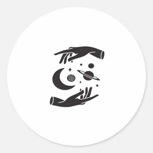 Pegatina Redonda Diseño Whimsigoth (Anverso)