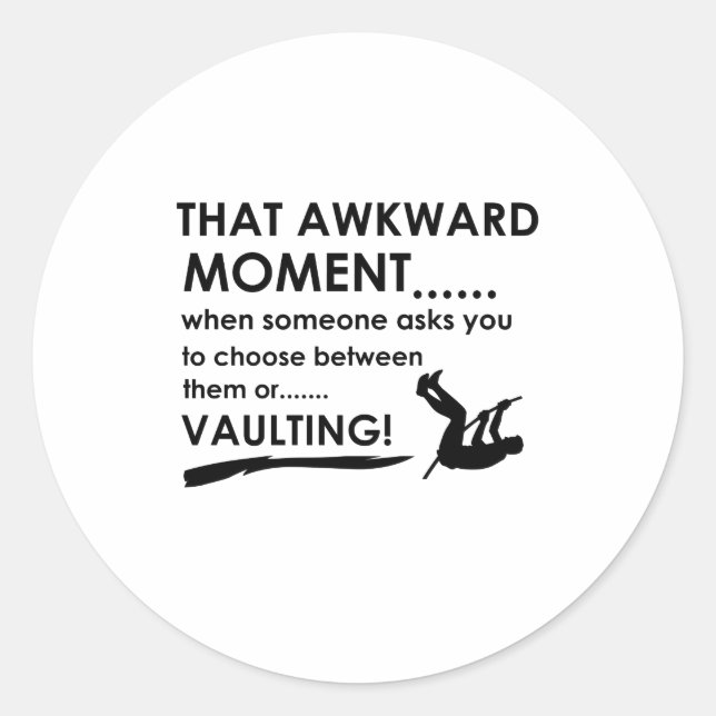 Pegatina Redonda Diseños de bóveda de polos de Guay (Anverso)