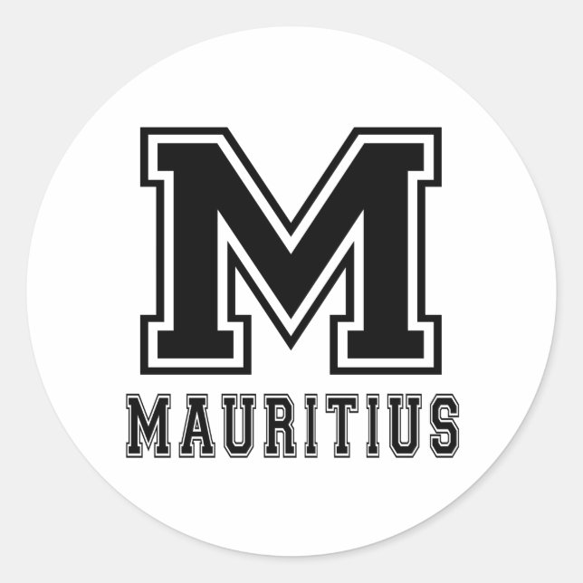 Pegatina Redonda Diseños de Mauricio (Anverso)