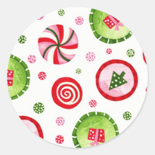 Pegatina Redonda DISEÑOS DE navidades