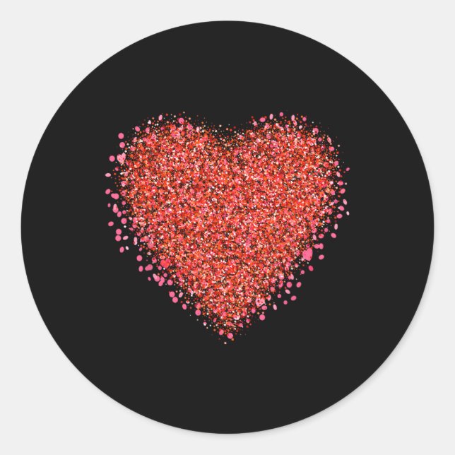 Pegatina Redonda diseños de San Valentín2  (Anverso)