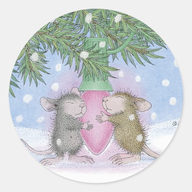 Pegatina Redonda Diseños House-Mouse® (Anverso)