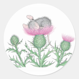 Pegatina Redonda Diseños House-Mouse® -
