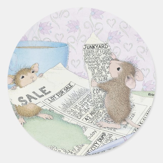 Pegatina Redonda Diseños House-Mouse® - (Anverso)