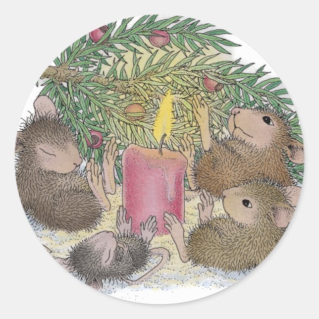Pegatina Redonda Diseños House-Mouse® (Anverso)