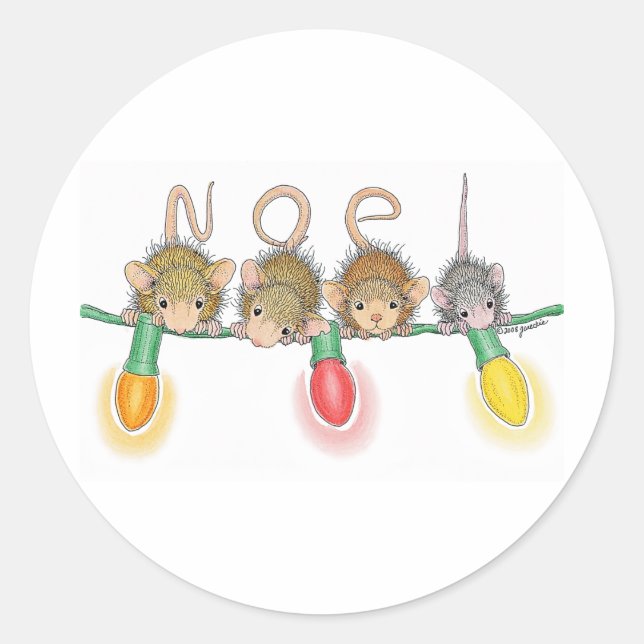 Pegatina Redonda Diseños House-Mouse® (Anverso)