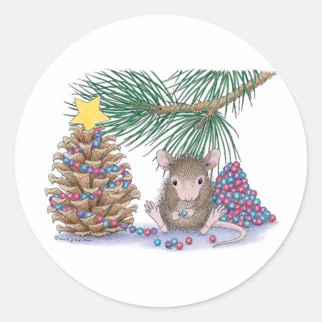 Pegatina Redonda Diseños House-Mouse® (Anverso)