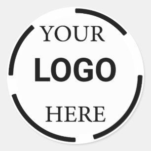 Pegatina Redonda Diseños Mínimos Modernos para Logotipos