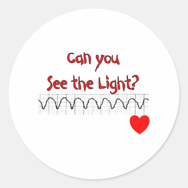 Pegatina Redonda Disertaciones divertidas de la enfermera/cardiaca (Anverso)