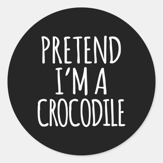 Pegatina Redonda Disfraces de Halloween perezosos - Pretende Que So (Anverso)